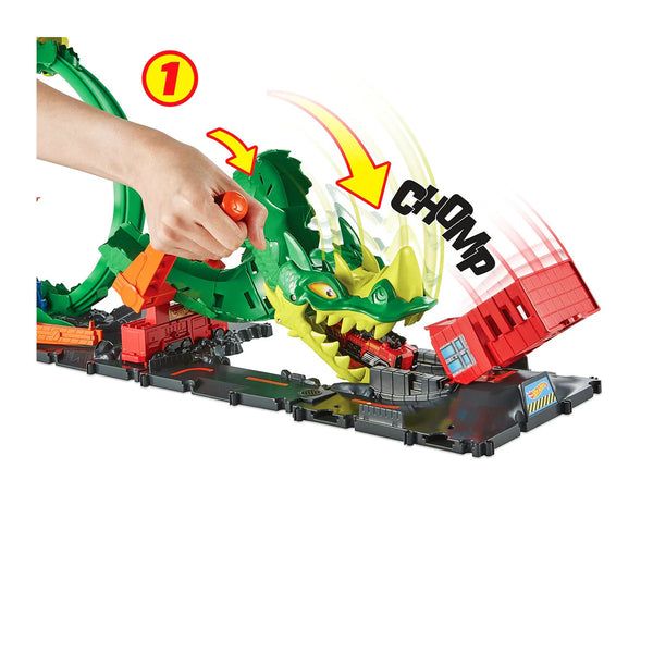 Hot Wheels Track HDP03 Fire Truck City Dragon Drive