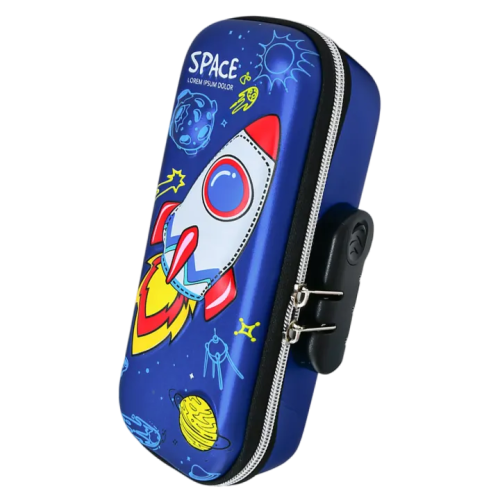 Large Capacity Pencil Case Boys and Children Password Lock Stationery Box Primary School Students Multifunctional Cartoon 3D Stereo Pencil Box