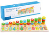 Colorful wooden puzzle with numbers