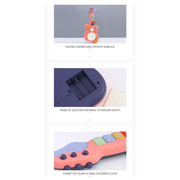 Electric Guitar with Lights and Sounds | 5 Different Music Buttons