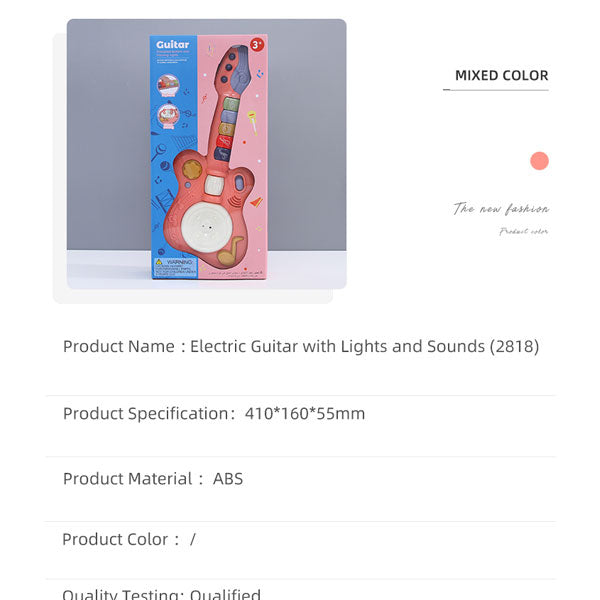 Electric Guitar with Lights and Sounds | 5 Different Music Buttons