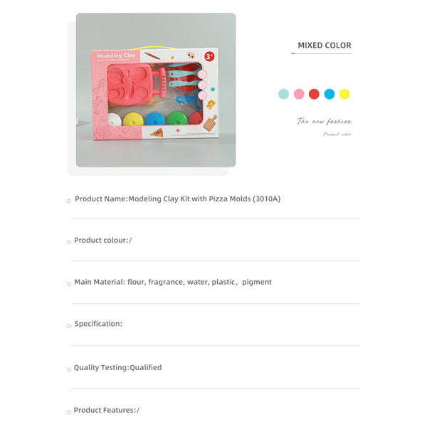 Modeling Clay Kit With Pizza Molds With All Pizza Instruments