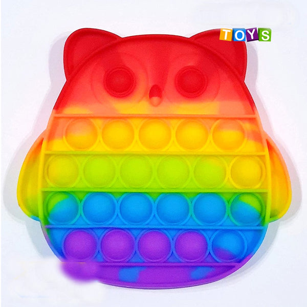 Owl Shape Push Pop It Bubble Fidget Silicone Toy