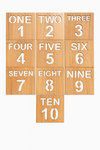 🧠Wooden Number Stencil Learning Set (1–10)