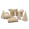 12 PCs Solid Wood Geometry Shapes