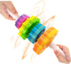 Rainbow Stacking Tower Spinning Multicolored Wheel Toy For Children Education