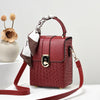 Soft Leather Mini Handbag | Crossbody Bag with Silk Scarf Accent