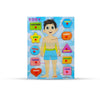 Body Parts Wooden Peg Puzzle Board Boy