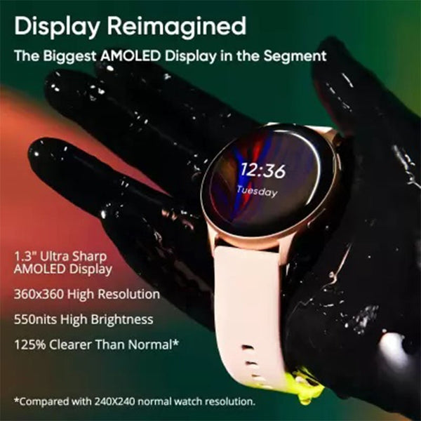 DIZO Watch R Amoled with 45mm Dial Size (by Realme TechLife) – Golden Pink