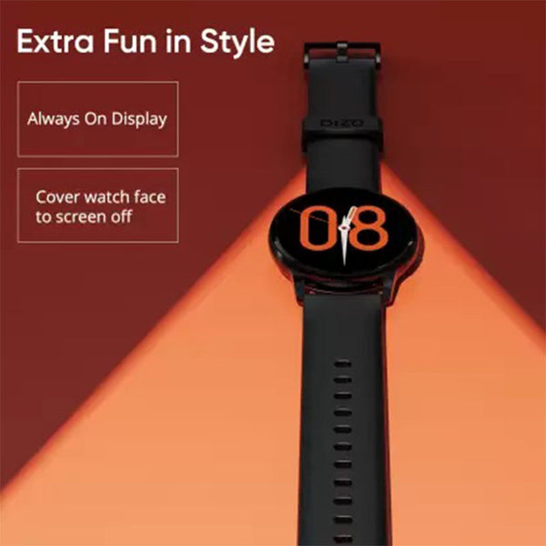 DIZO Watch R AMOLED with 45mm Dial Size (by Realme TechLife) – Classic Blac