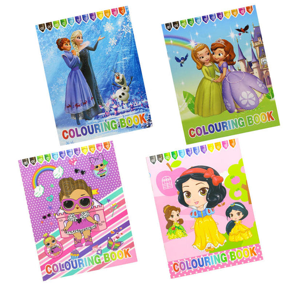 Cartoon Coloring Book with Stickers