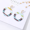 Colorful Cellulose Acetate Hoop Earrings