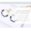 Colorful Cellulose Acetate Hoop Earrings