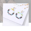 Colorful Cellulose Acetate Hoop Earrings