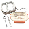 2 Compartments Large Stainless Steel Lunch Box