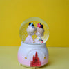 Disneyland Couple Snow Globe Crystal Ball Rotating Music Box. Best Gift For Your Loved One