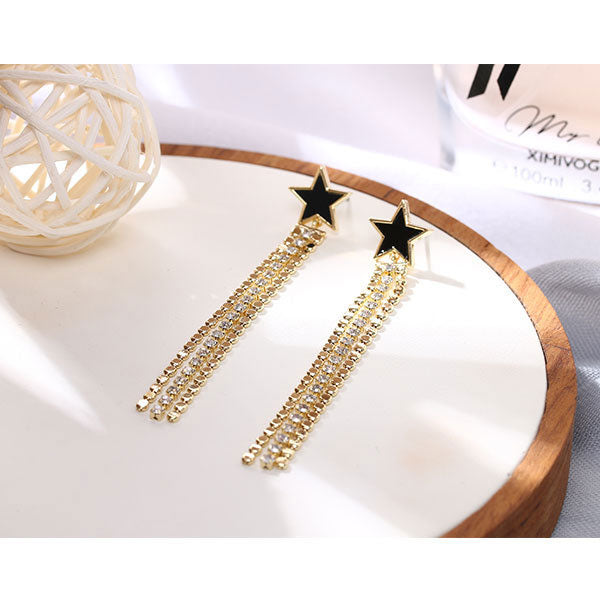 Star Long Tassels Earrings