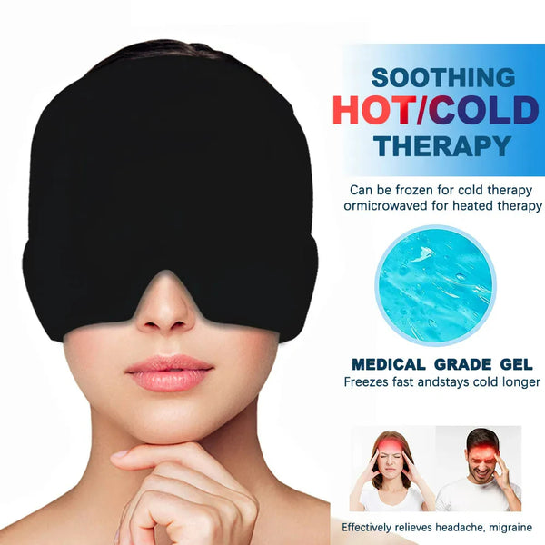 Migraine Relief Hat headache hat Gel Hot Cold