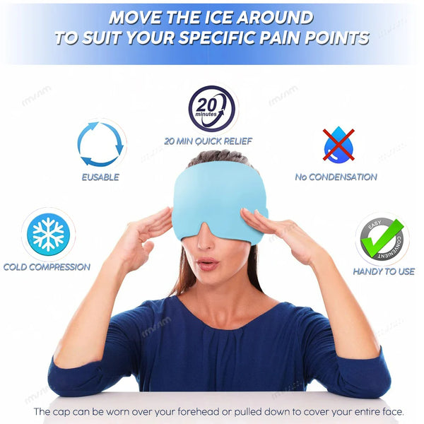 Migraine Relief Hat headache hat Gel Hot Cold