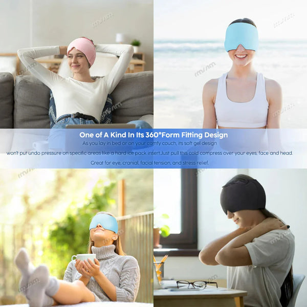 Migraine Relief Hat headache hat Gel Hot Cold