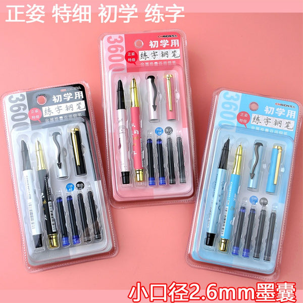 Cute Metal Body Fountain Pen Set With Refill