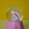 Creative Diamond Ring Snow Globe Crystal Ball Rotating Music Box.