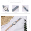 White steel shell white surface blue belt fashion watch